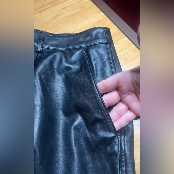 EUC BA&SH- Urban Black Leather Skirt. Size US 4 - Picture 7 of 11